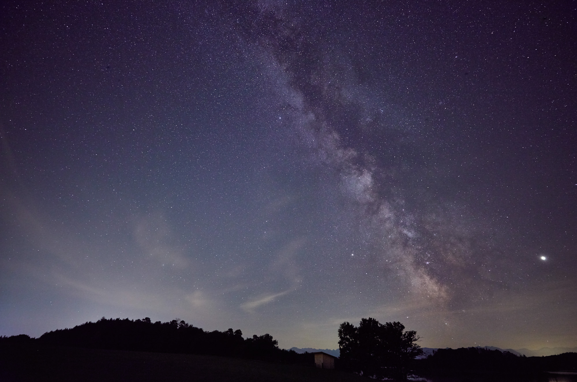 Milky Way above Lake Osterseen, Upper Bavaria